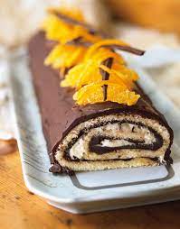 Gâteau roulé chocolat orange – bûche de Noël